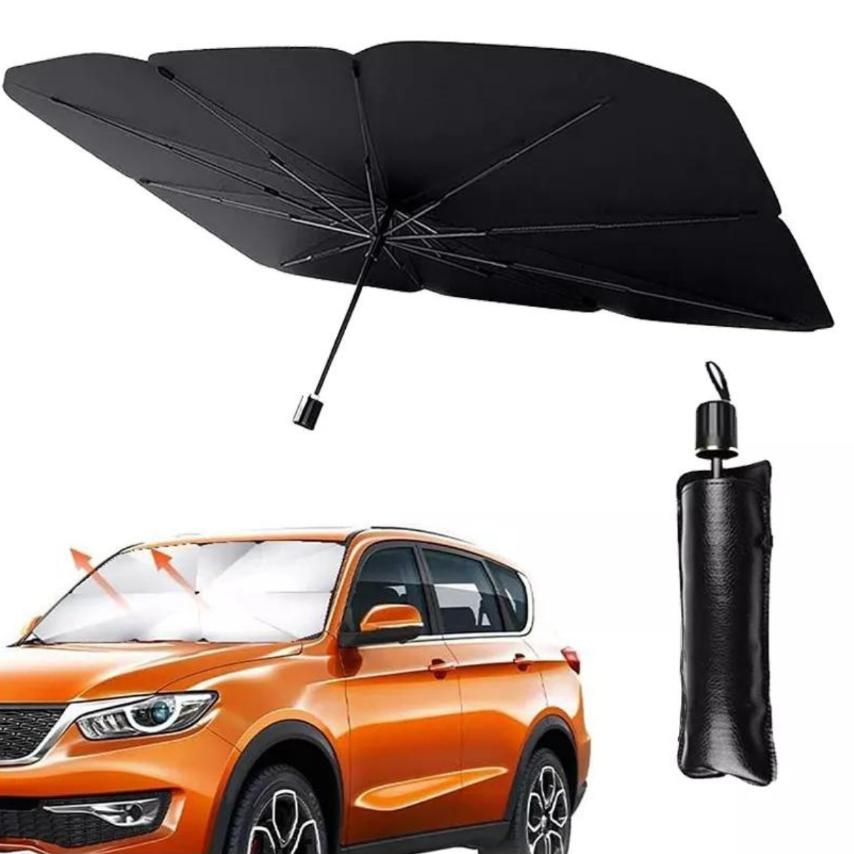 Parasol Retráctil Plegable para Auto 🚗 | Protección Solar y Frescura Instantánea