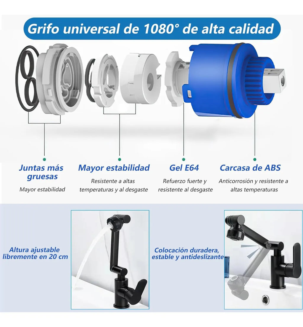 Grifo Flexible de 1080 Grados