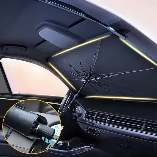 Parasol Retráctil Plegable para Auto 🚗 | Protección Solar y Frescura Instantánea